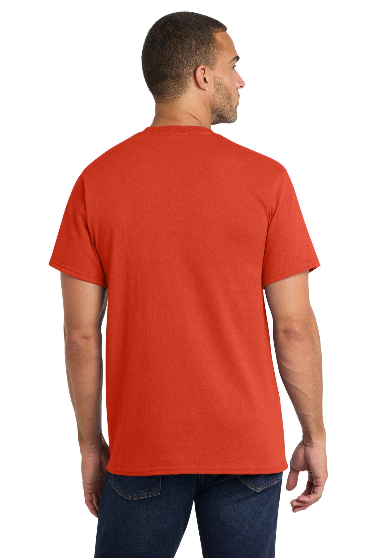 Port & Co Core Cotton Pocket Tee - Orange
