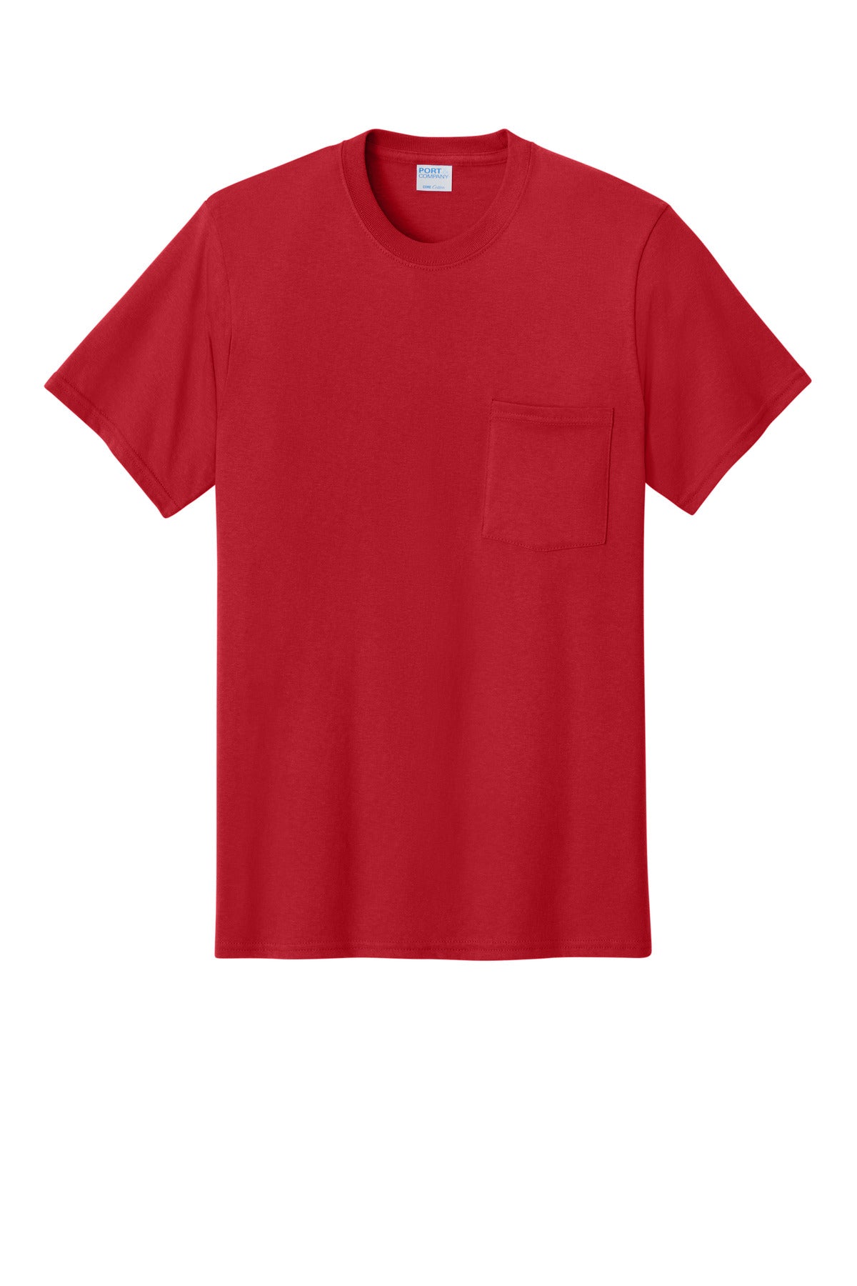 Port & Co Core Cotton Pocket Tee - Red