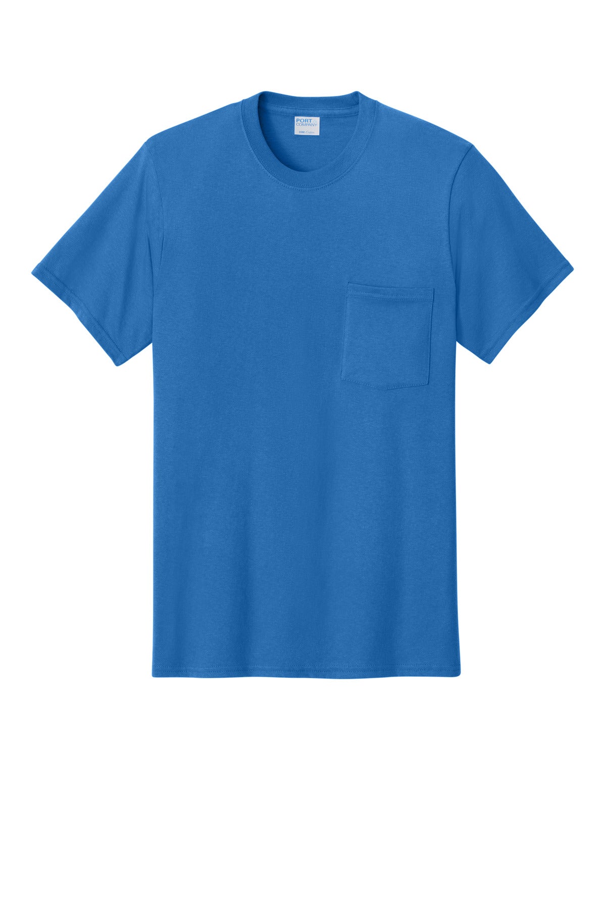 Port & Co Core Cotton Pocket Tee - Royal