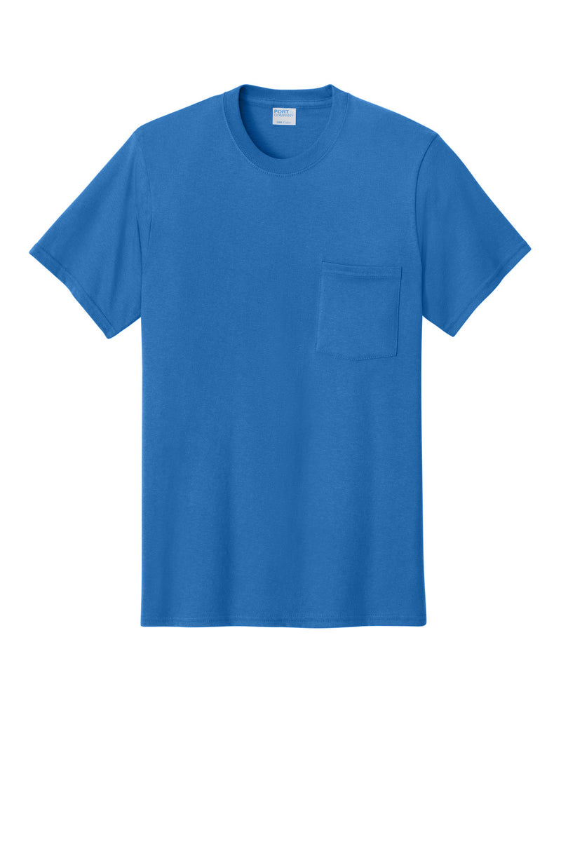 Port & Co Core Cotton Pocket Tee - Royal
