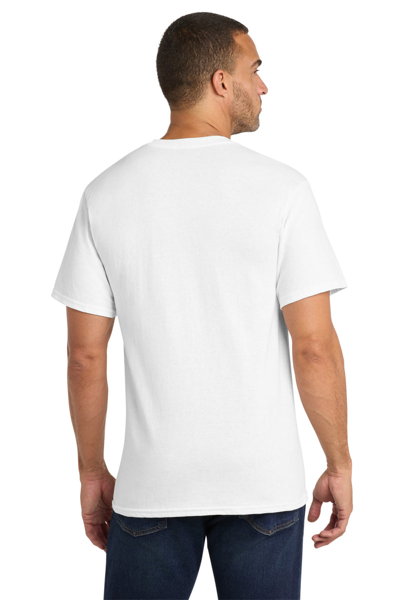 Port & Co Core Cotton Pocket Tee - White