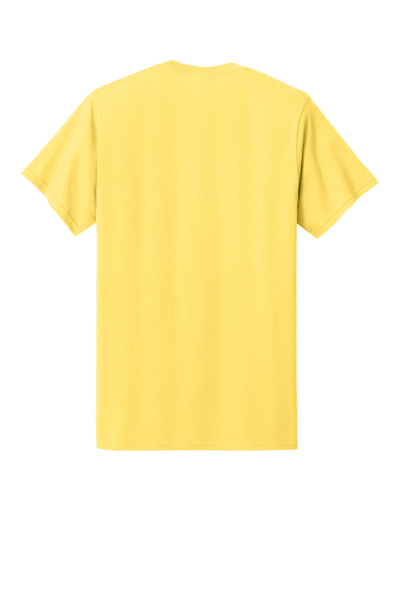 Port & Co Core Cotton Pocket Tee - Yellow