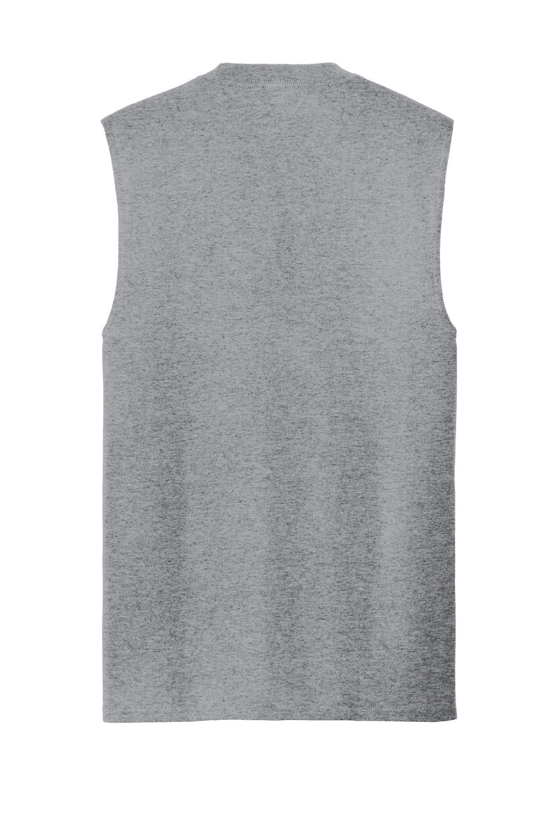 Port & Co Core Cotton Sleeveless Tee - Athletic Heather
