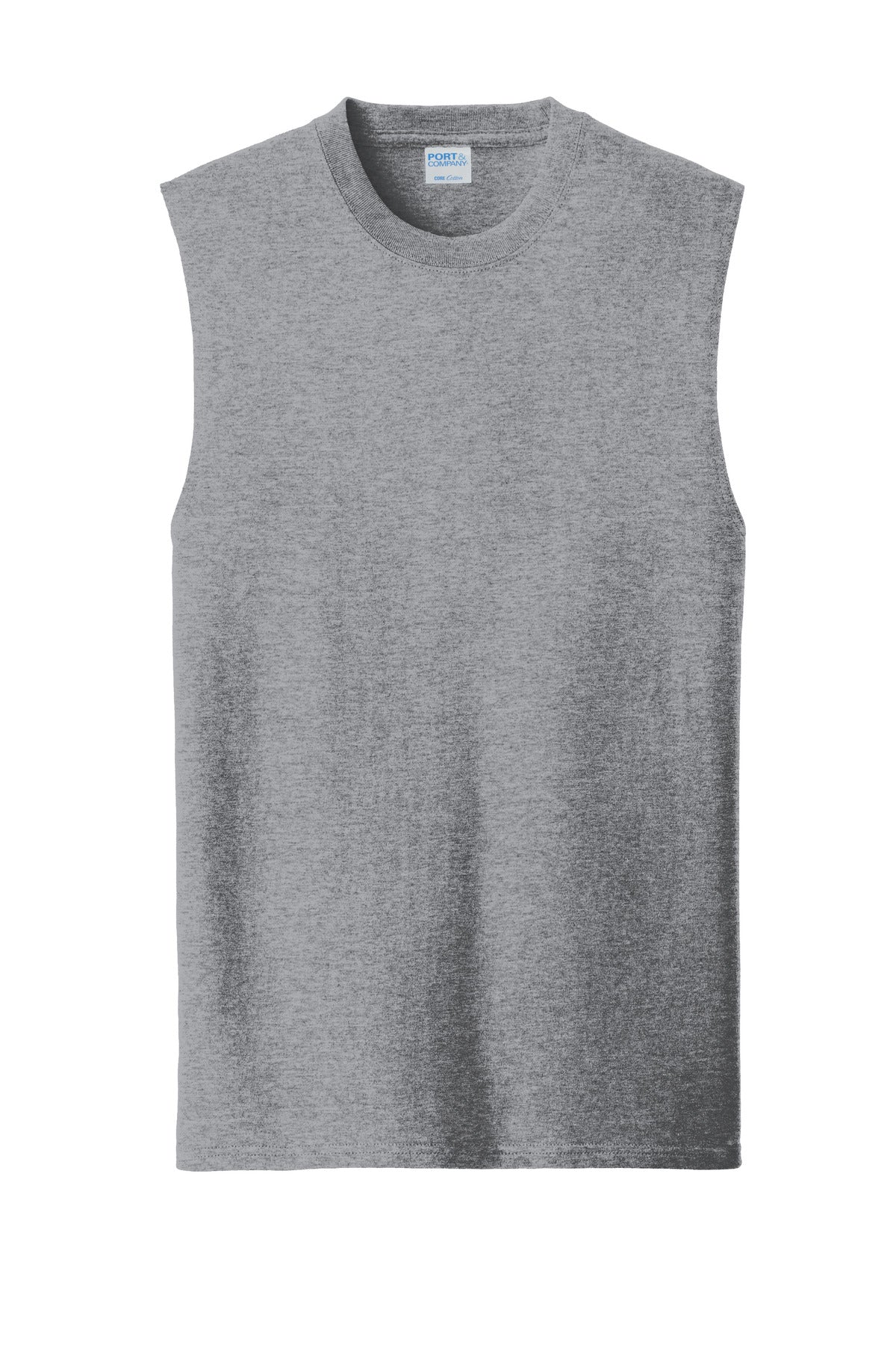 Port & Co Core Cotton Sleeveless Tee - Athletic Heather