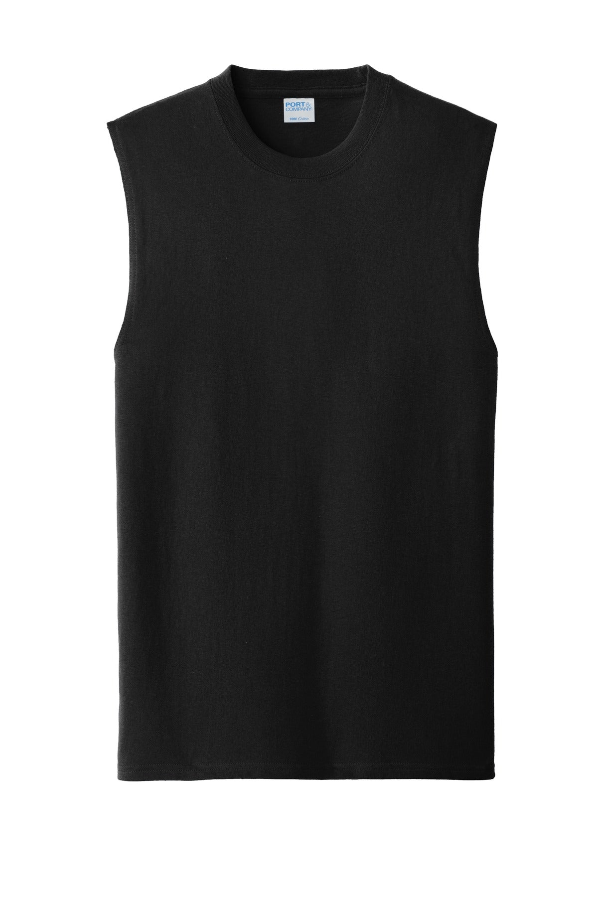 Port & Co Core Cotton Sleeveless Tee - Jet Black