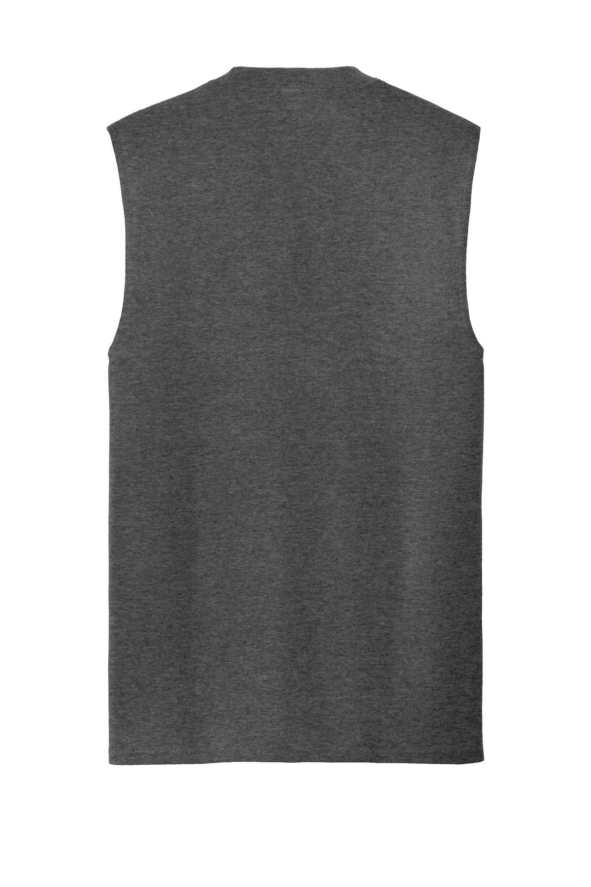 Port & Co Core Cotton Sleeveless Tee - Dark Heather Grey