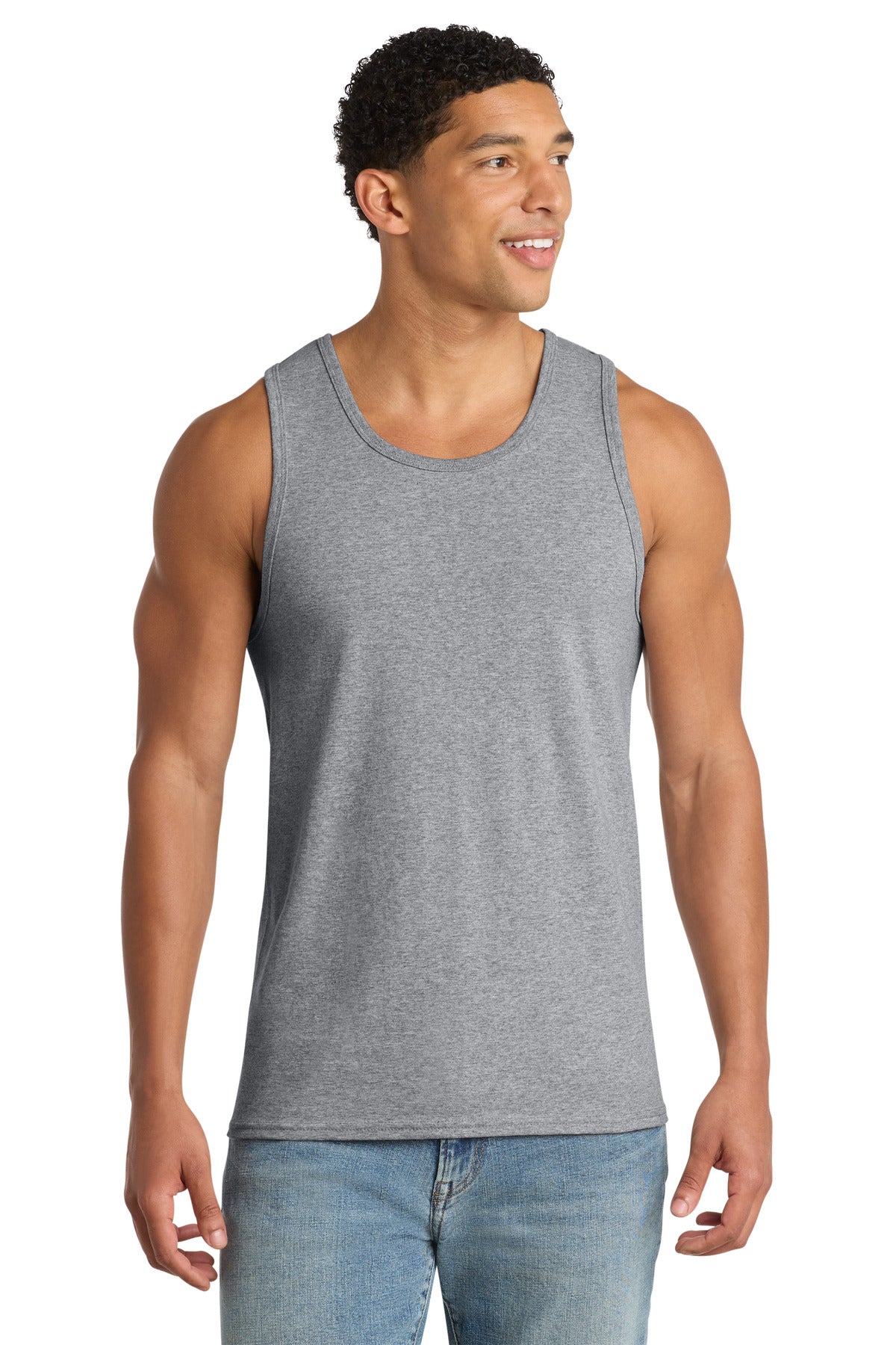 Port & Co Core Cotton Tank Top - Athletic Heather