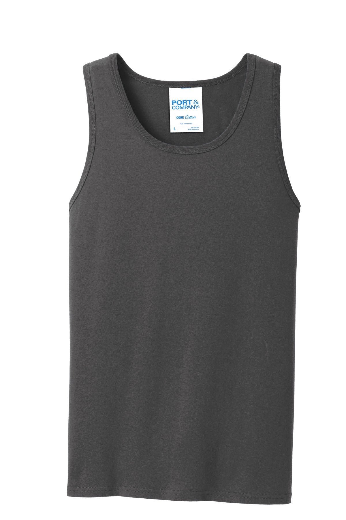 Port & Co Core Cotton Tank Top - Charcoal