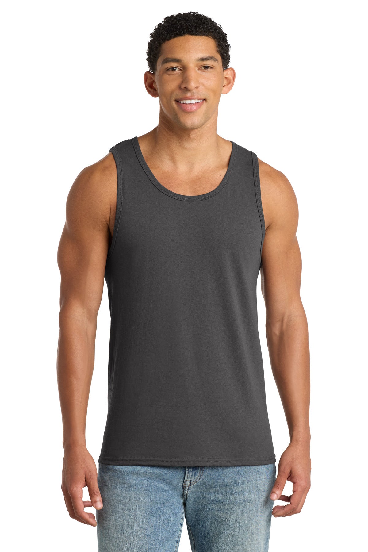 Port & Co Core Cotton Tank Top - Charcoal