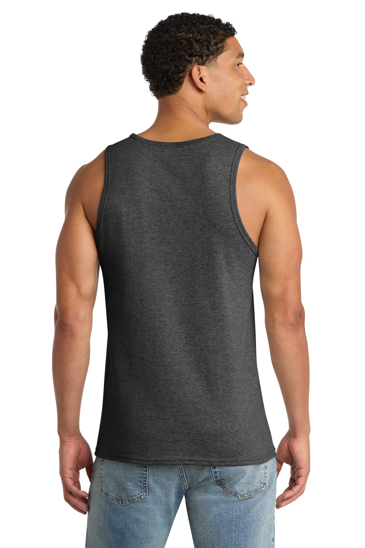 Port & Co Core Cotton Tank Top - Dark Heather Grey