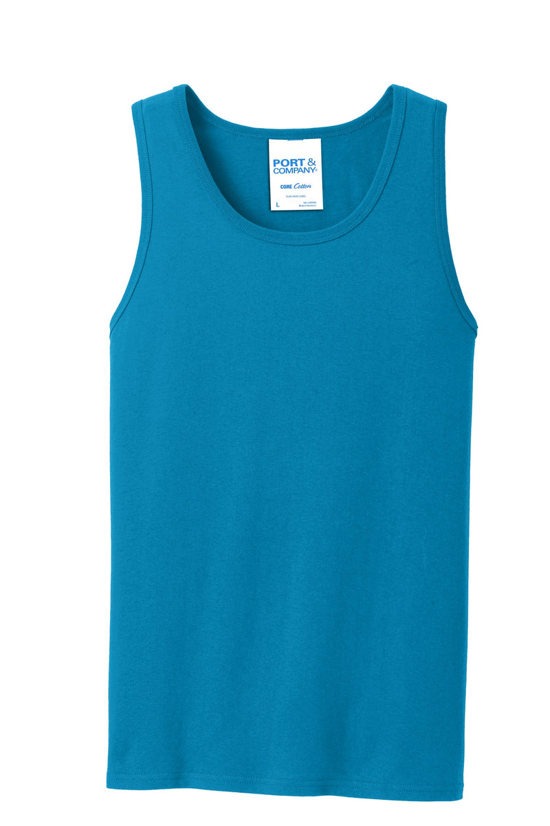 Port & Co Core Cotton Tank Top - Neon Blue