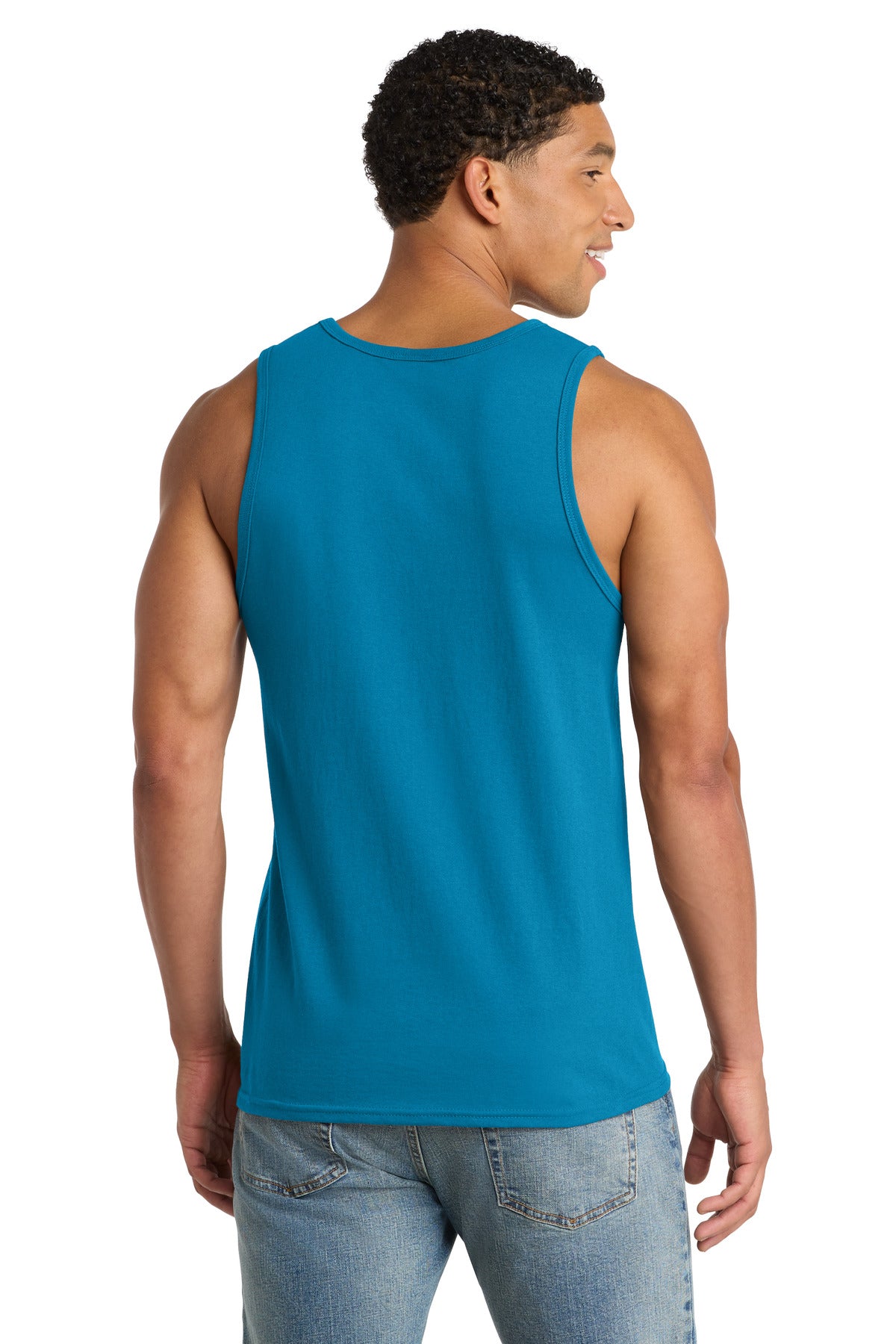Port & Co Core Cotton Tank Top - Neon Blue