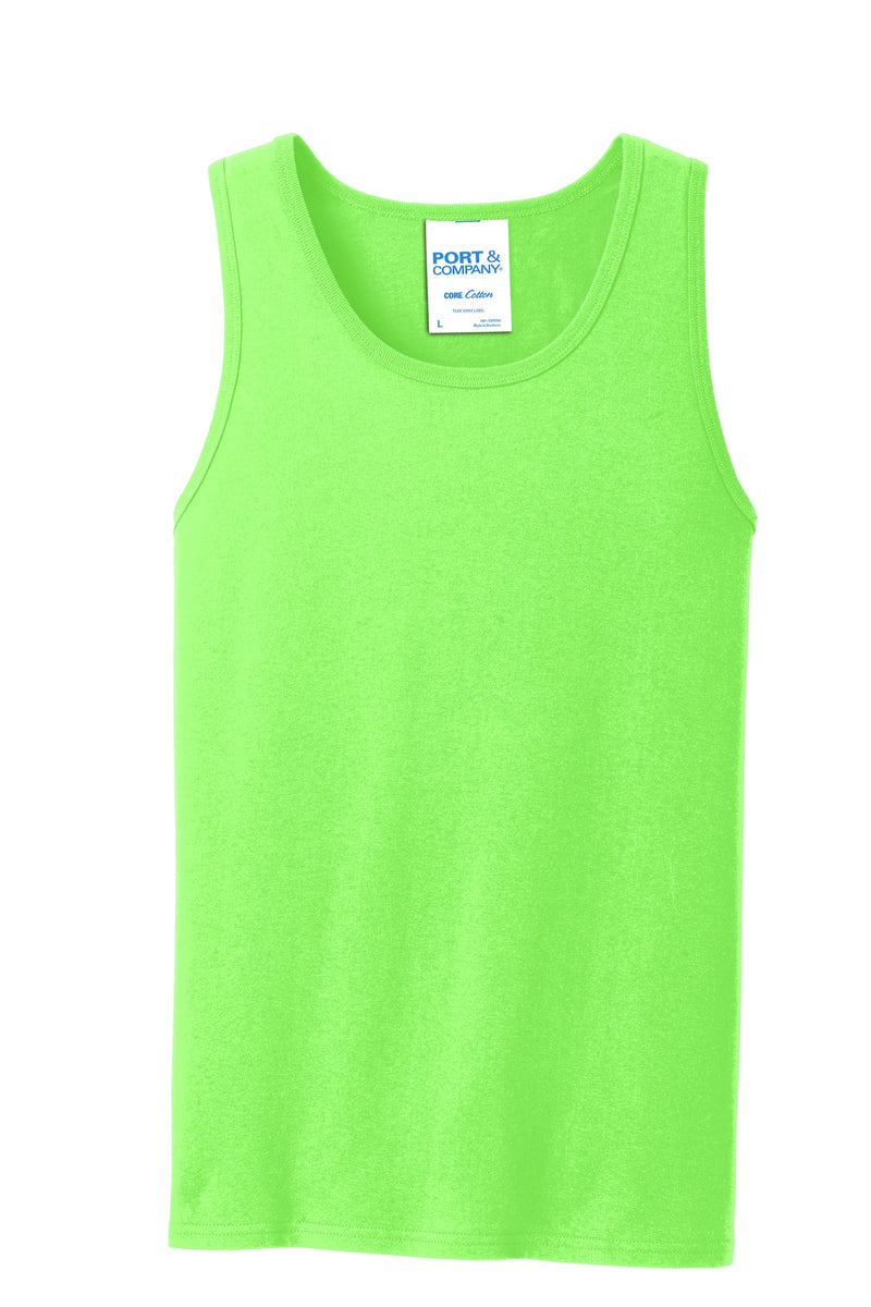 Port & Co Core Cotton Tank Top - Neon Green