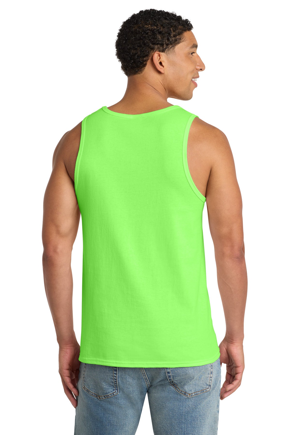 Port & Co Core Cotton Tank Top - Neon Green