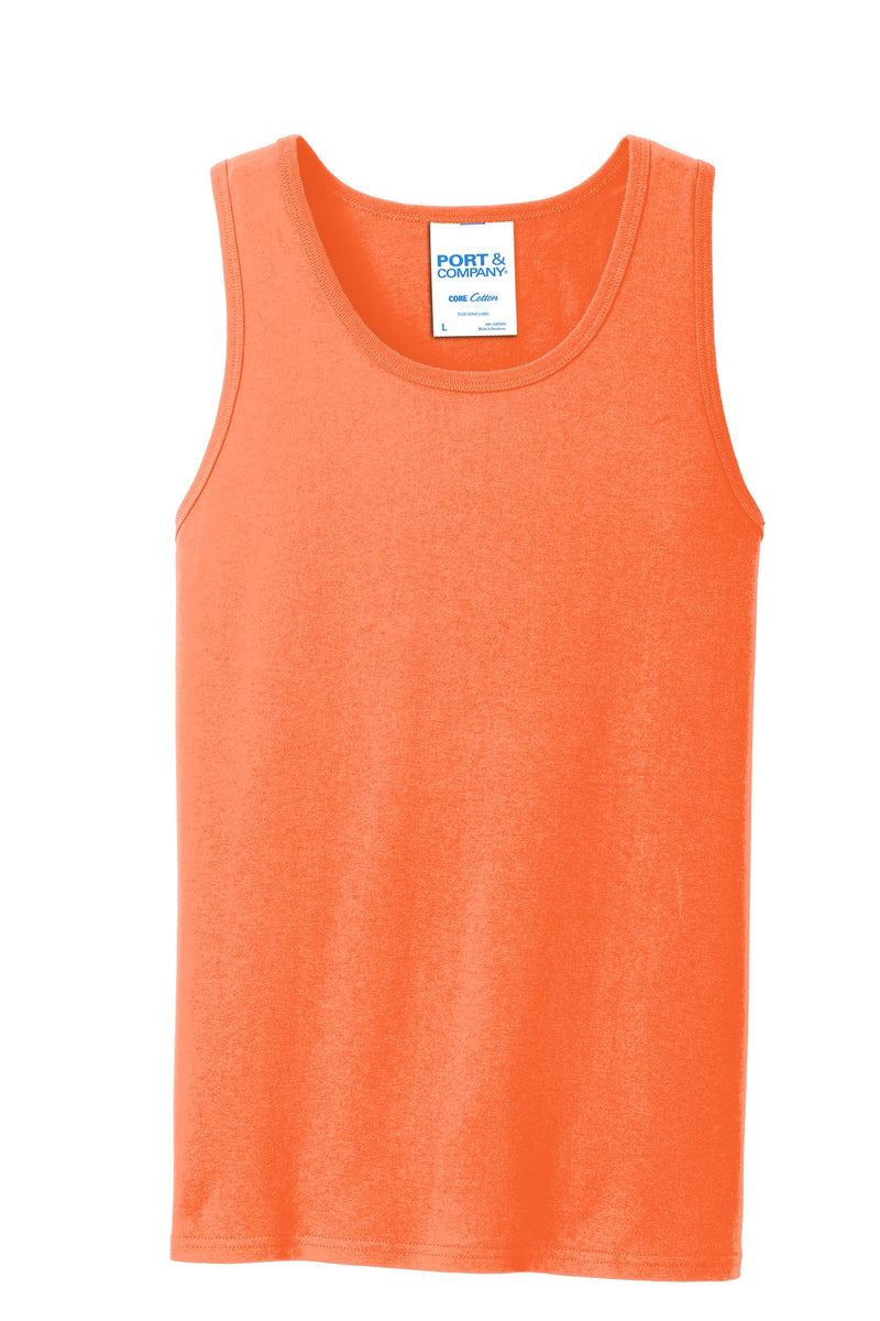 Port & Co Core Cotton Tank Top - Neon Orange