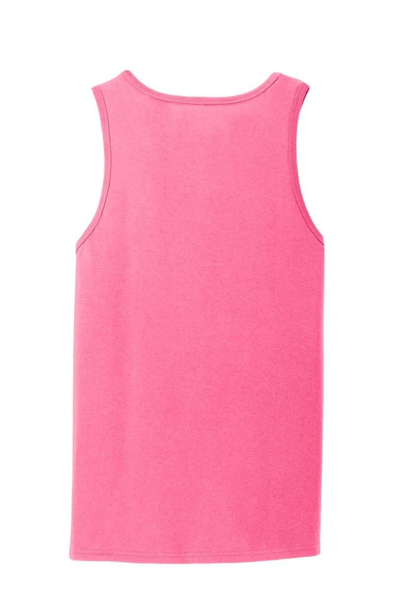Port & Co Core Cotton Tank Top - Neon Pink