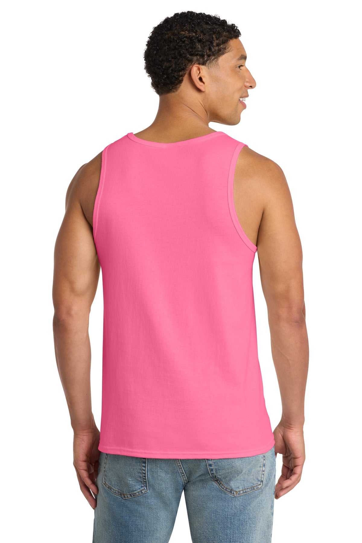 Port & Co Core Cotton Tank Top - Neon Pink