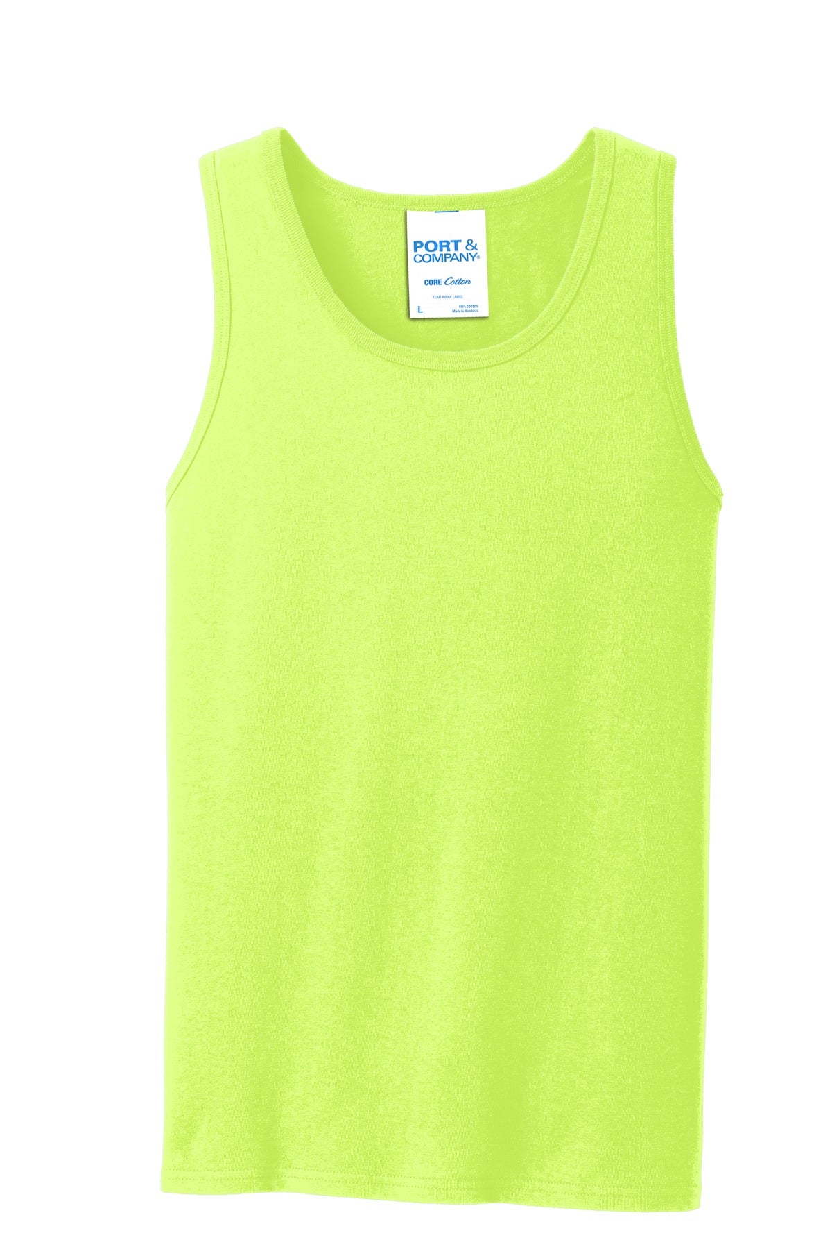 Port & Co Core Cotton Tank Top - Neon Yellow