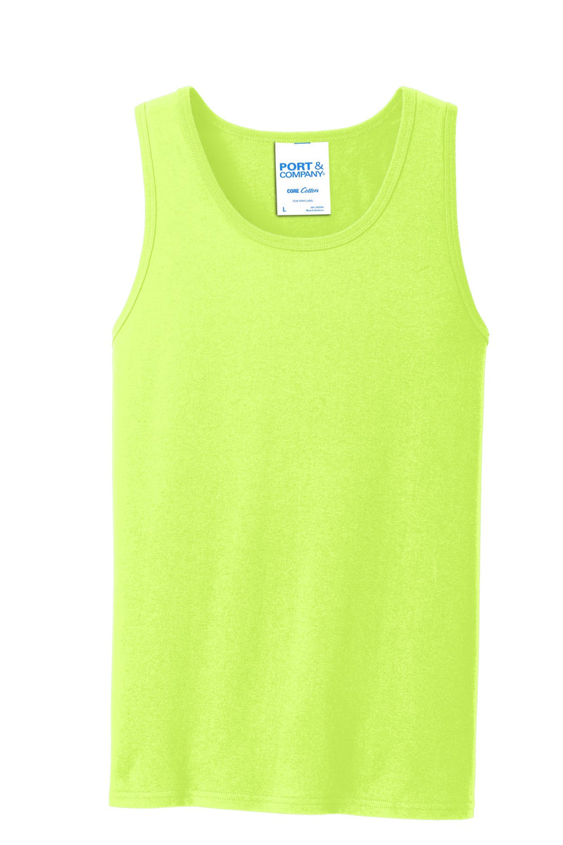 Port & Co Core Cotton Tank Top - Neon Yellow