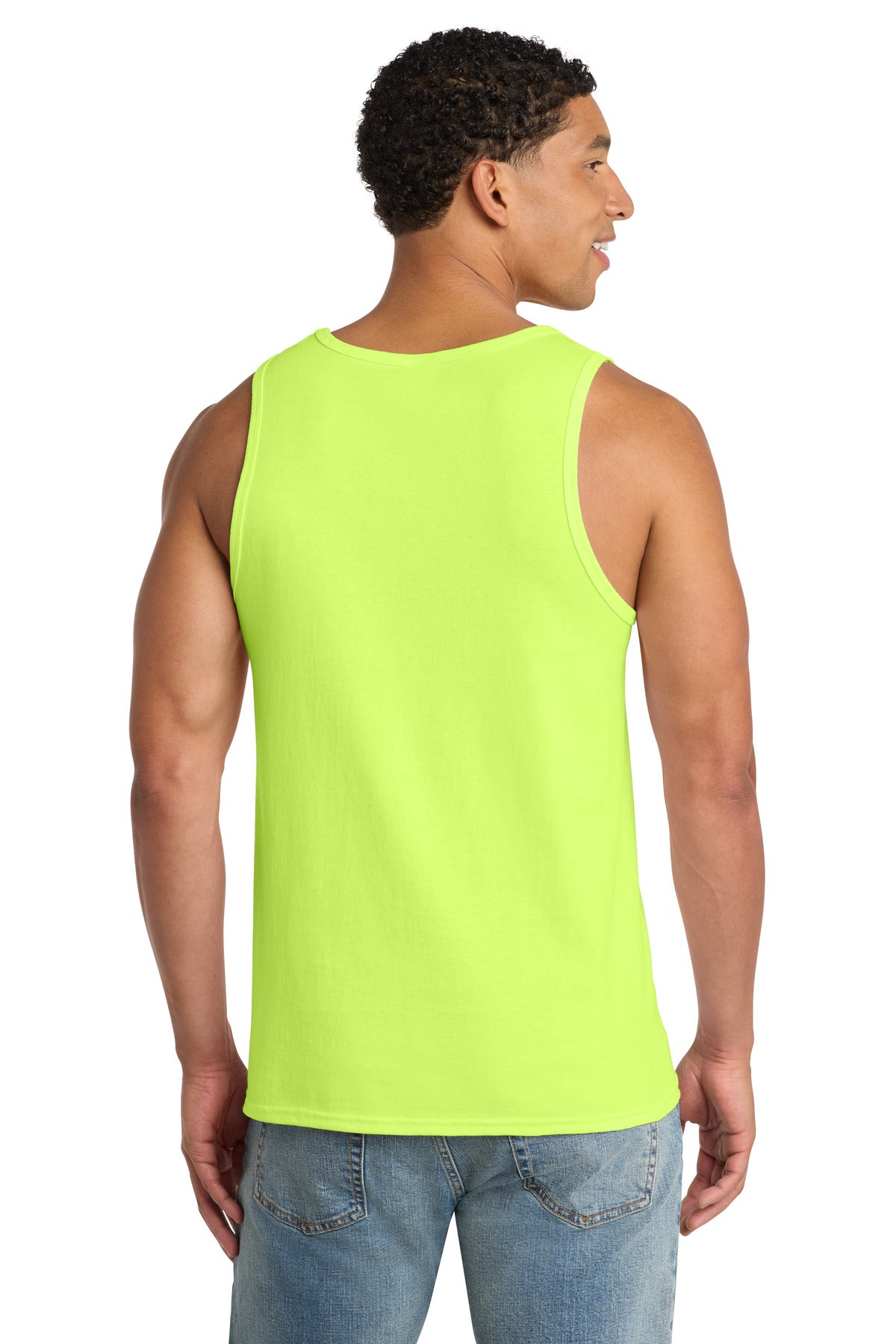 Port & Co Core Cotton Tank Top - Neon Yellow
