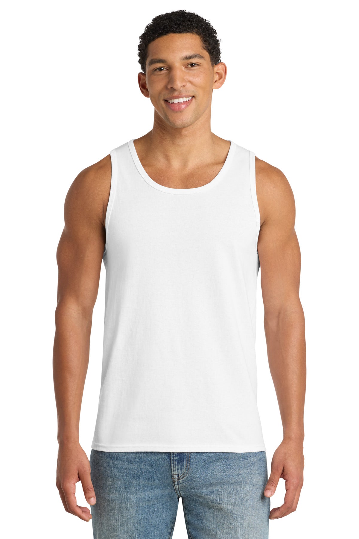 Port & Co Core Cotton Tank Top - White