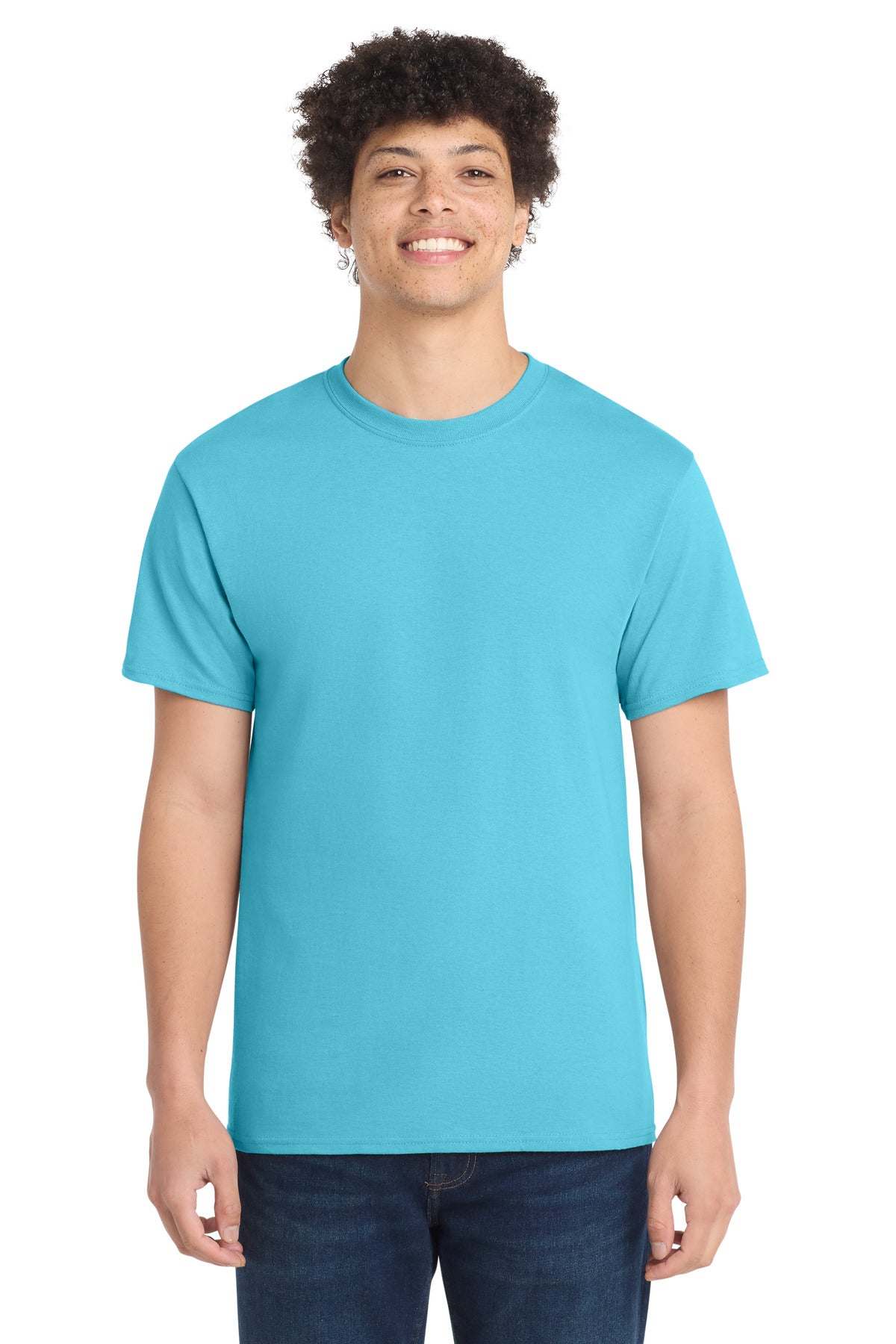 Port & Co Tall Core Cotton Tee - Aquatic Blue