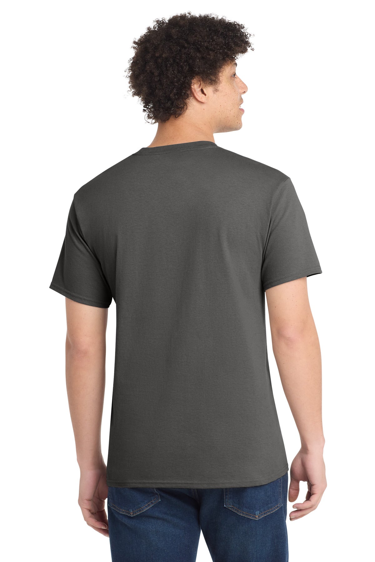 Port & Co Tall Core Cotton Tee - Charcoal