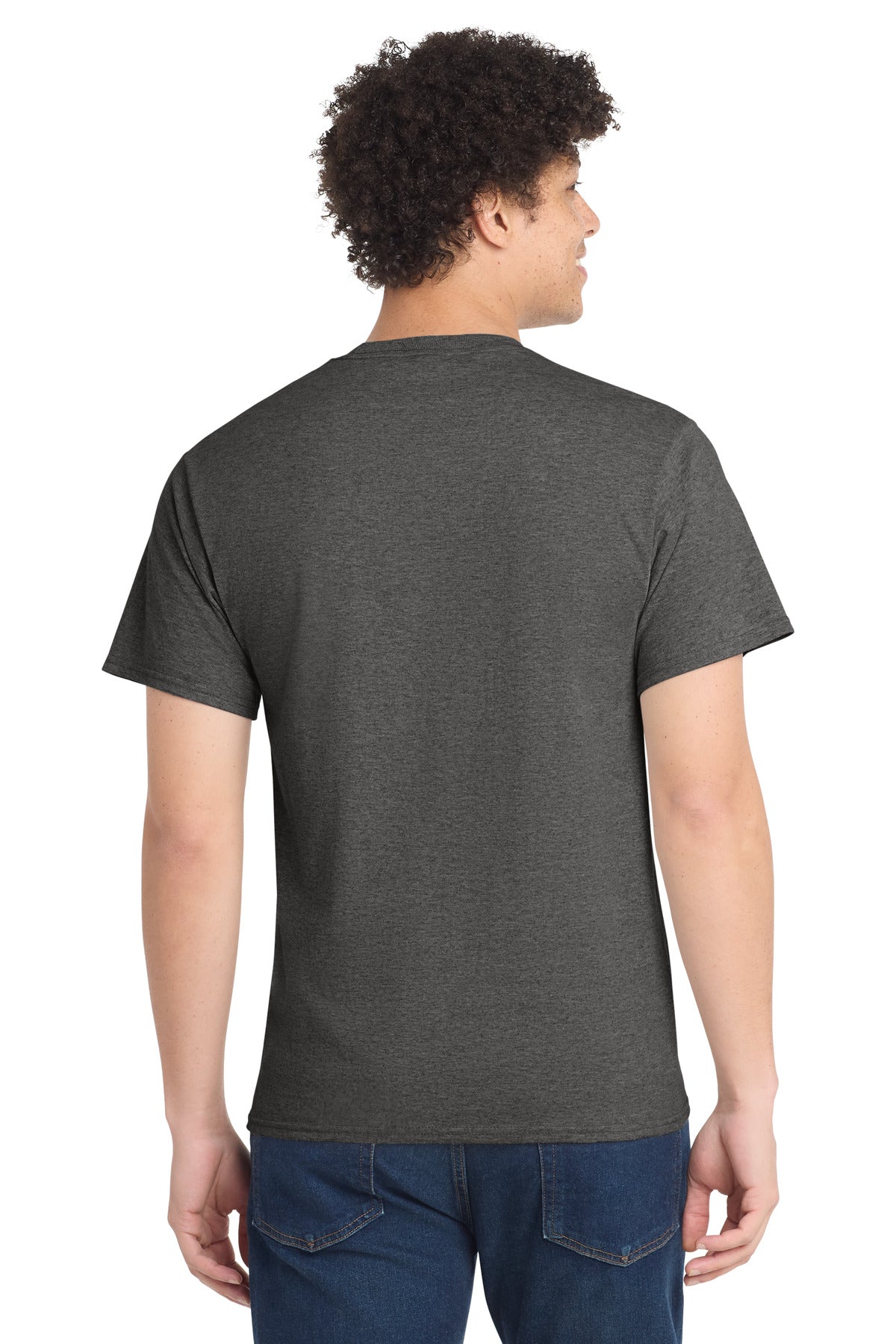 Port & Co Tall Core Cotton Tee - Dark Heather Grey