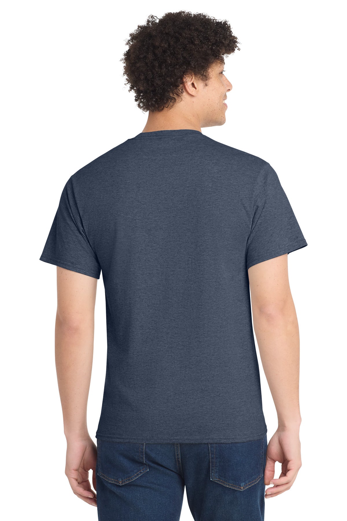 Port & Co Tall Core Cotton Tee - Heather Navy