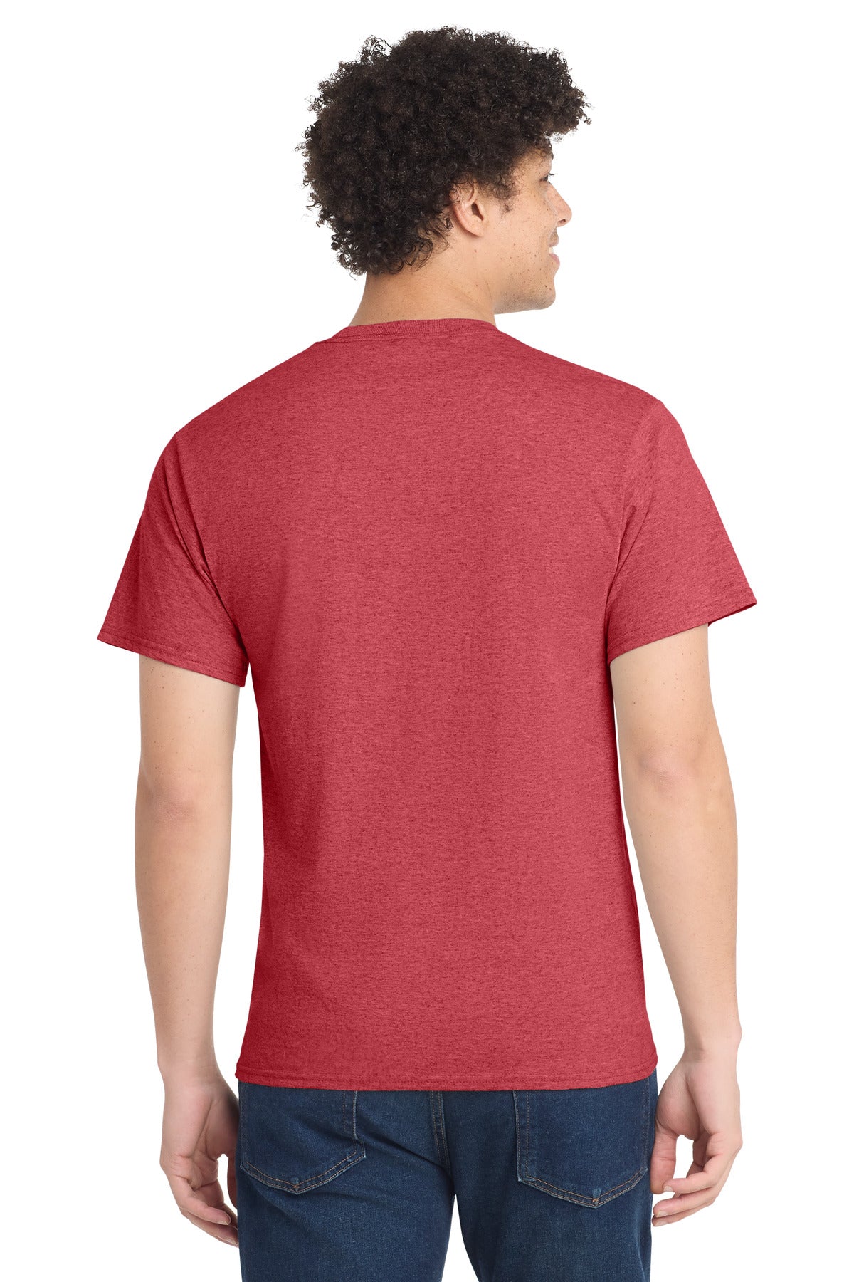 Port & Co Tall Core Cotton Tee - Heather Red
