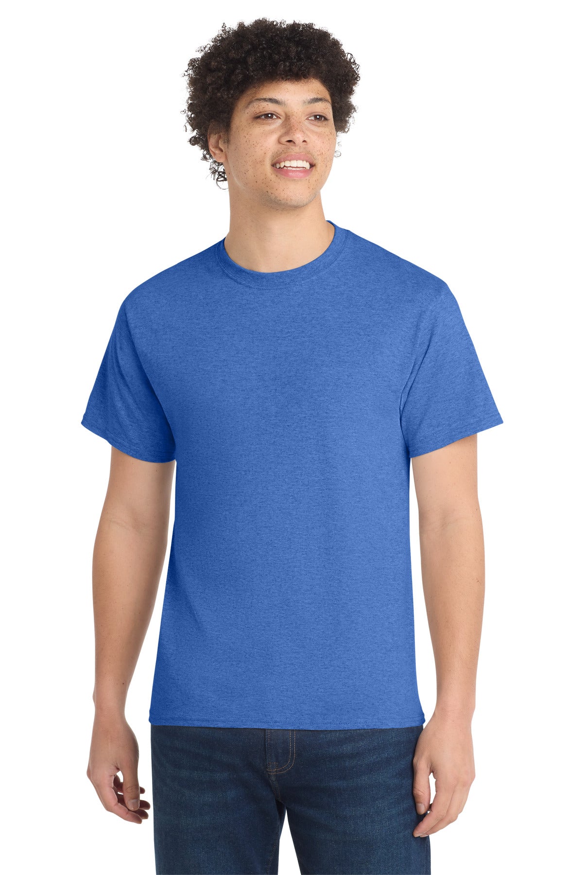 Port & Co Tall Core Cotton Tee - Heather Royal