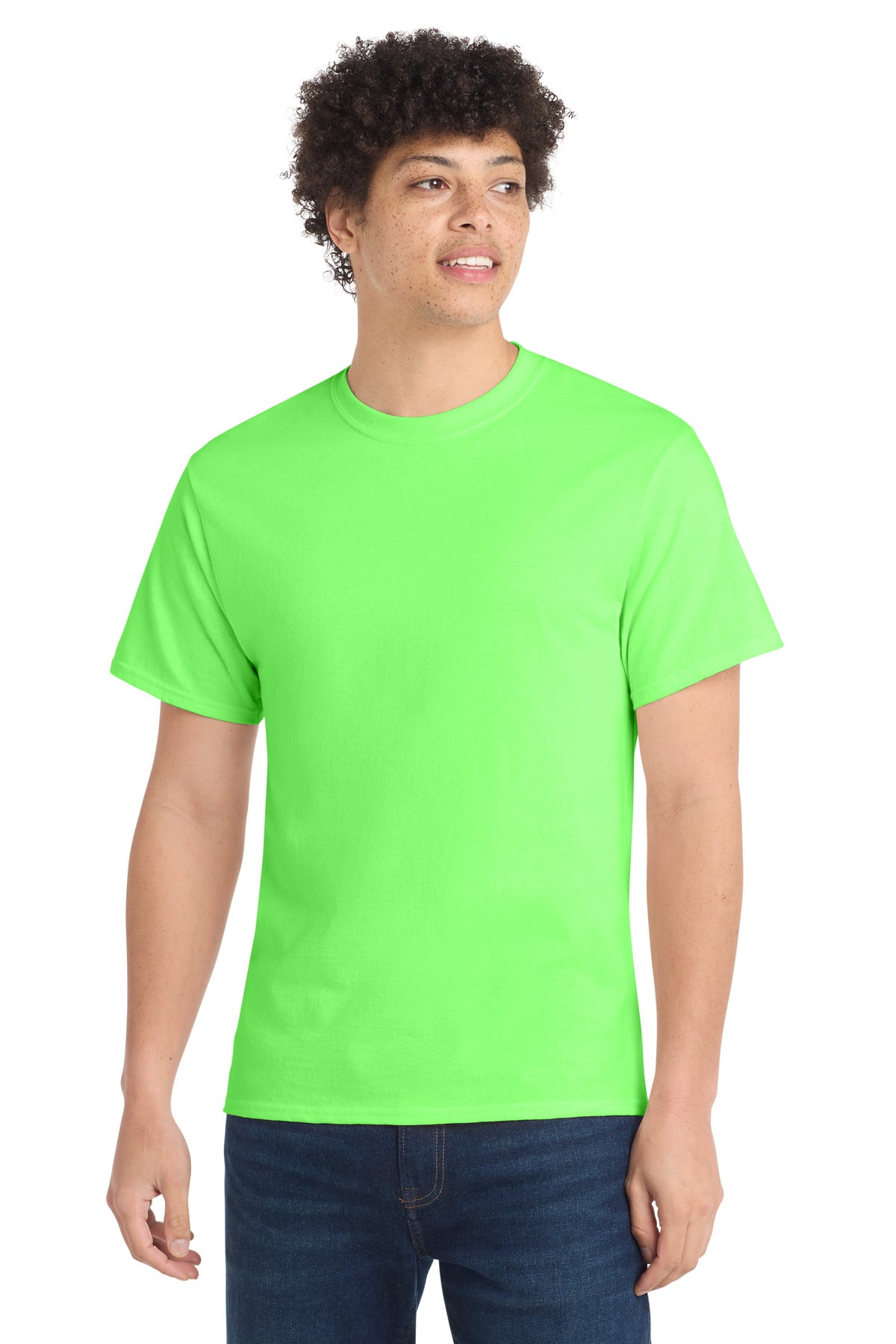 Port & Co Tall Core Cotton Tee - Neon Green