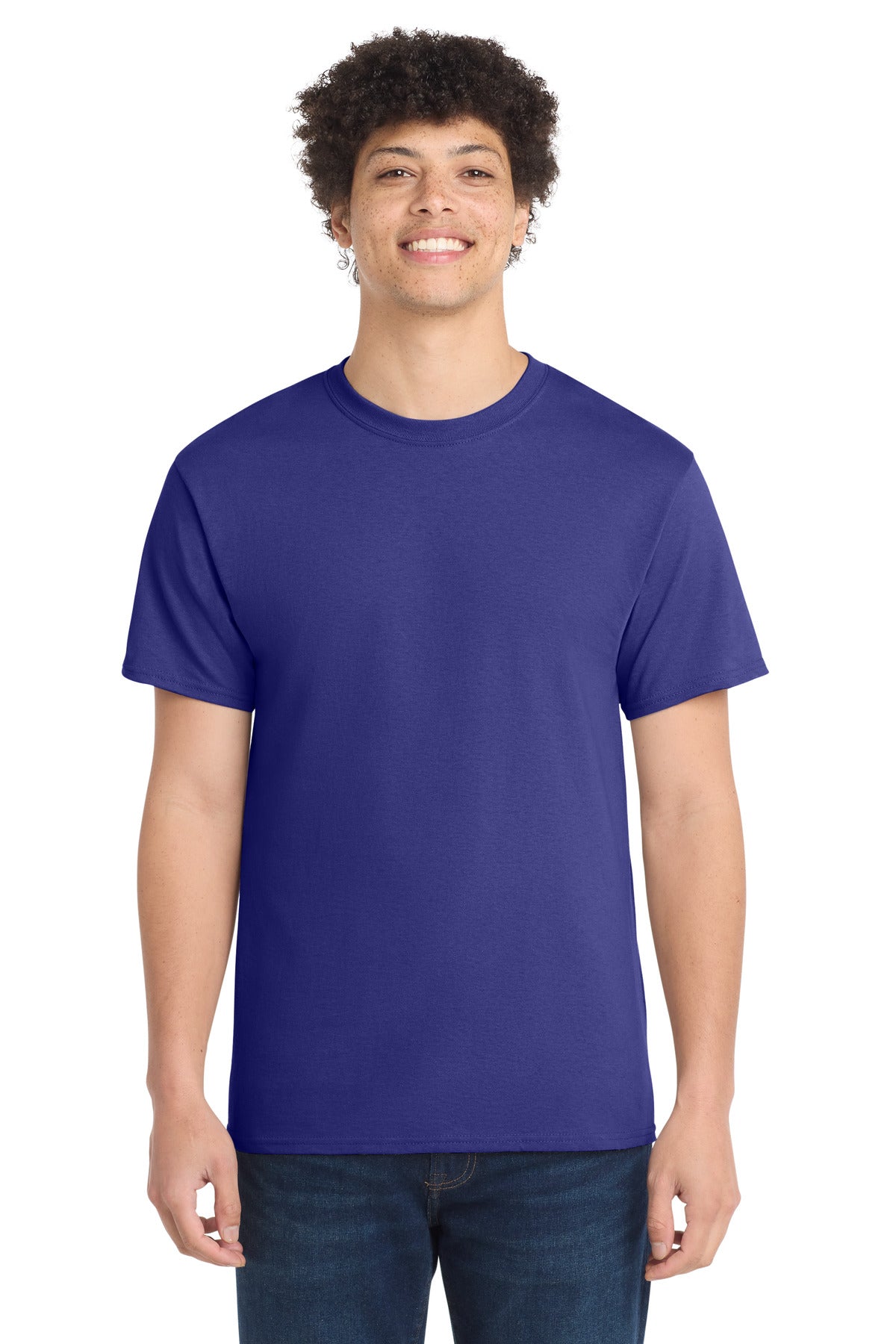 Port & Co Tall Core Cotton Tee - Purple