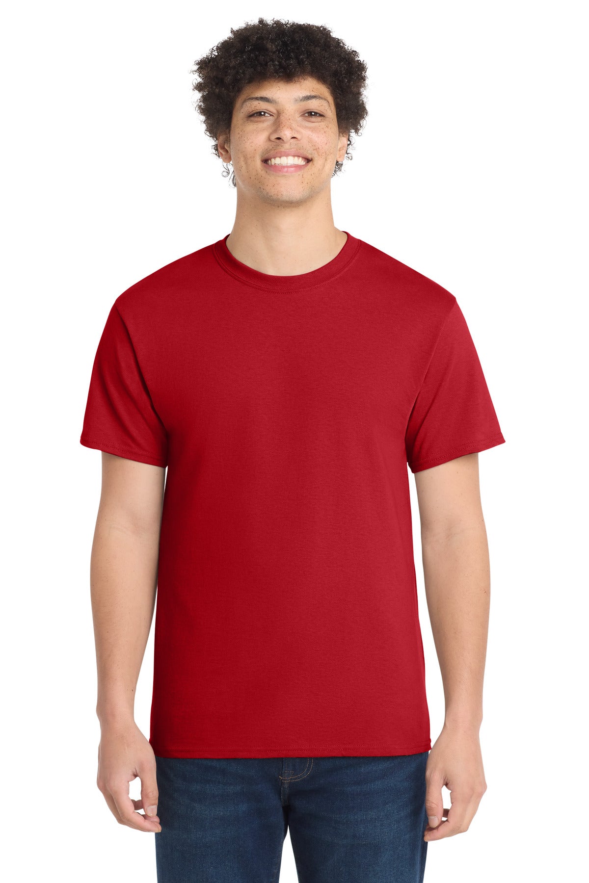 Port & Co Tall Core Cotton Tee - Red