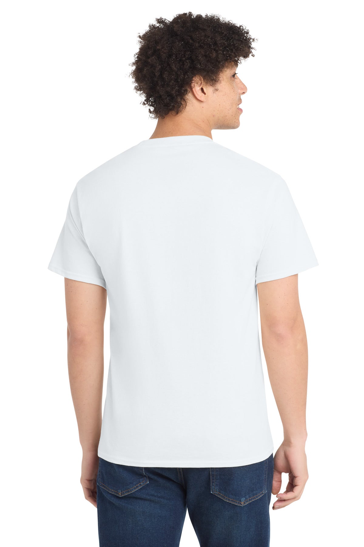 Port & Co Tall Core Cotton Tee - White