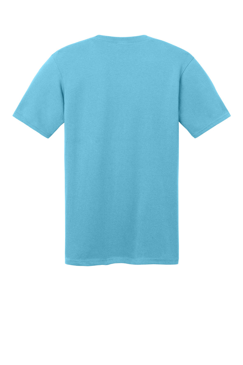 Port & Co Core Cotton V-Neck Tee - Aquatic Blue