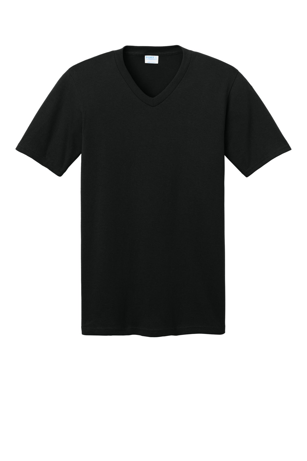 Port & Co Core Cotton V-Neck Tee - Jet Black