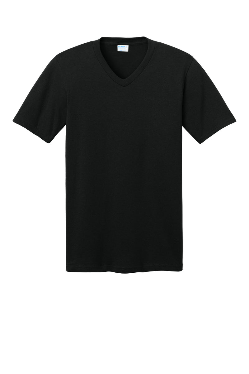 Port & Co Core Cotton V-Neck Tee - Jet Black