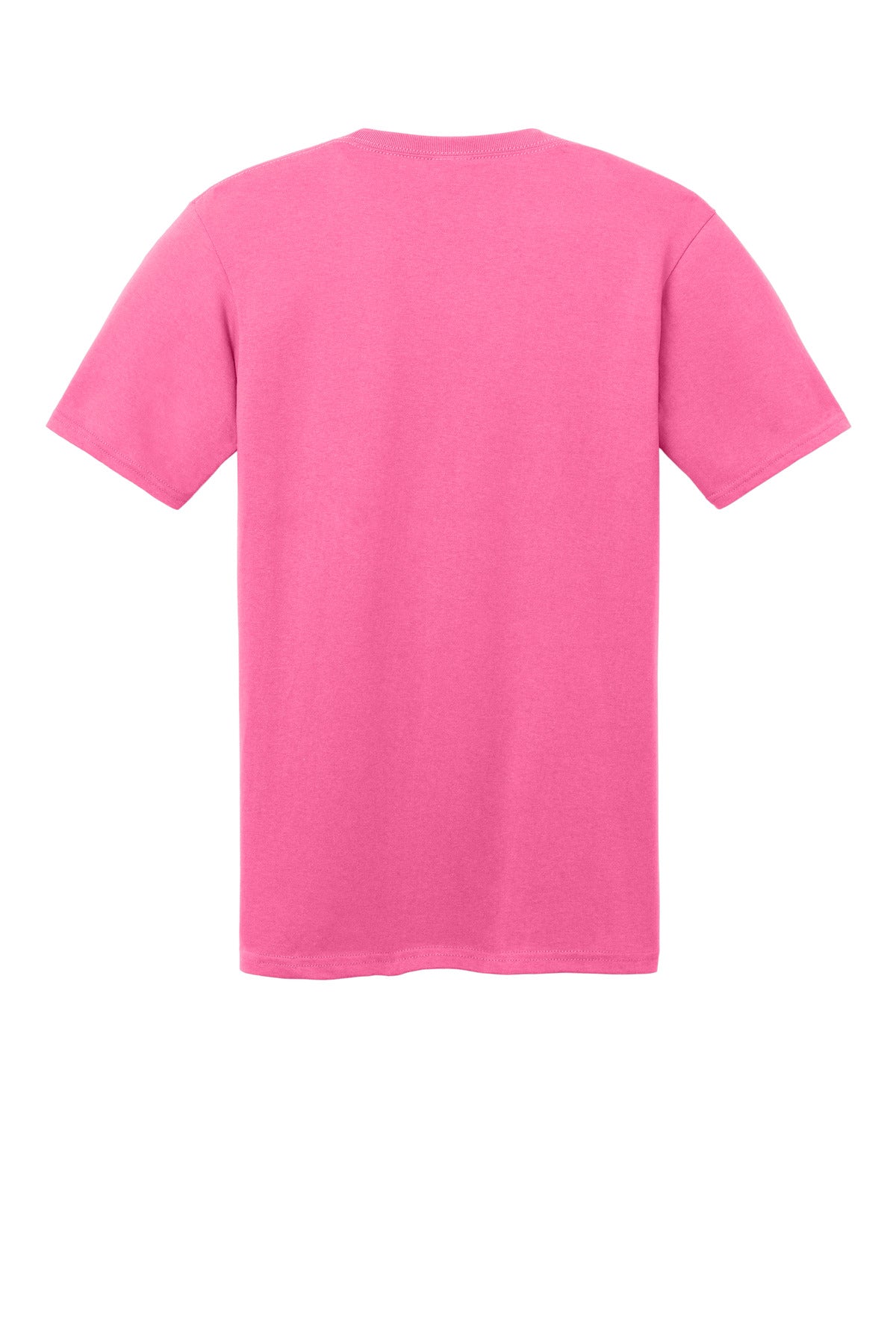 Port & Co Core Cotton V-Neck Tee - Neon Pink