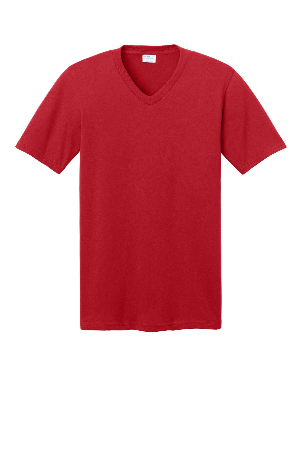 Port & Co Core Cotton V-Neck Tee - Red