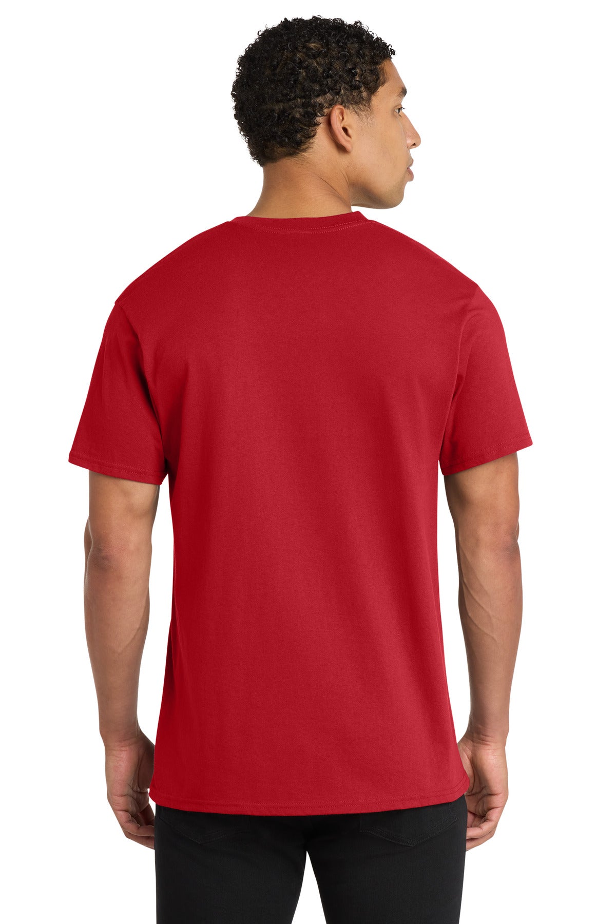 Port & Co Core Cotton V-Neck Tee - Red
