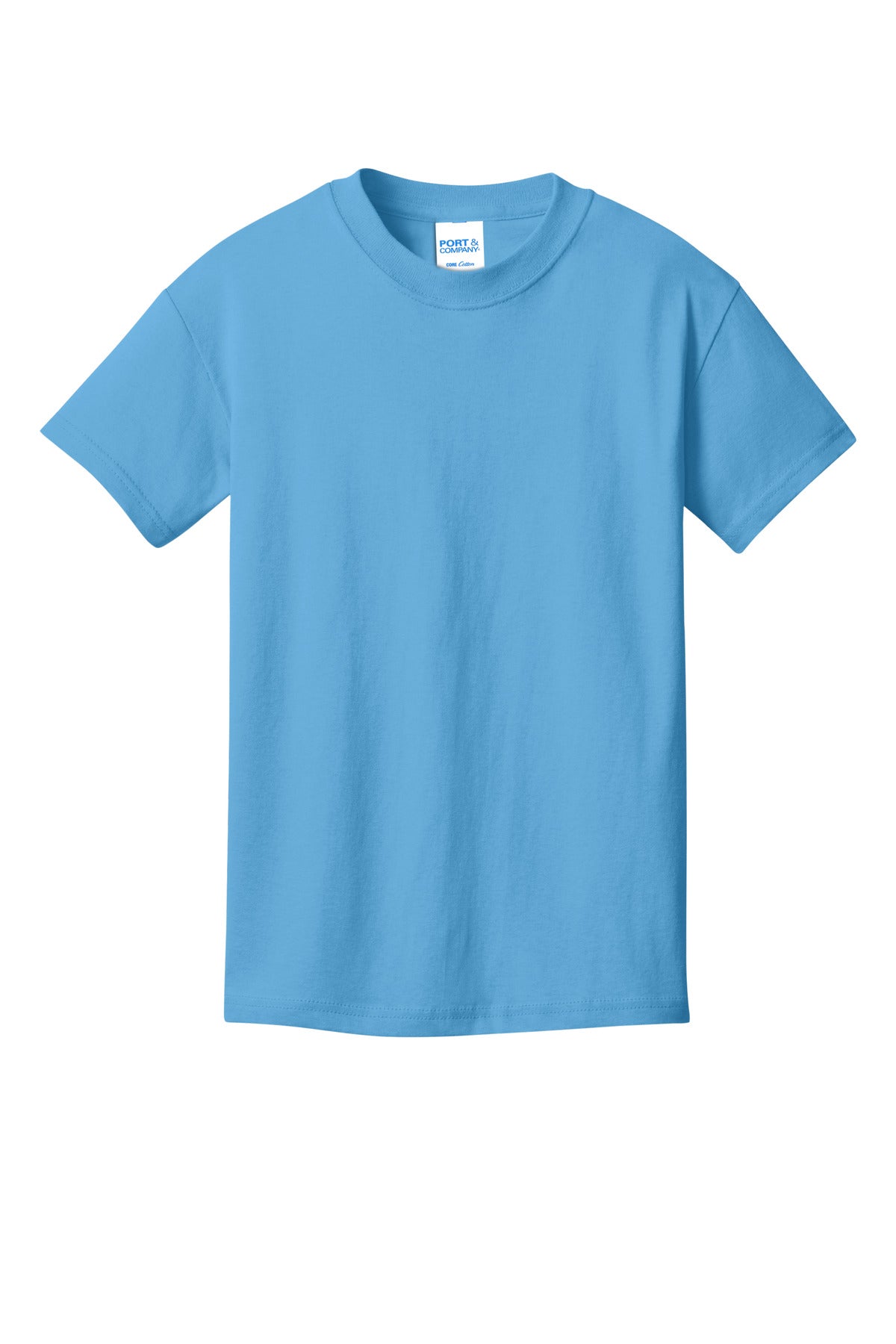 Port & Co Youth Core Cotton DTG Tee - Aquatic Blue