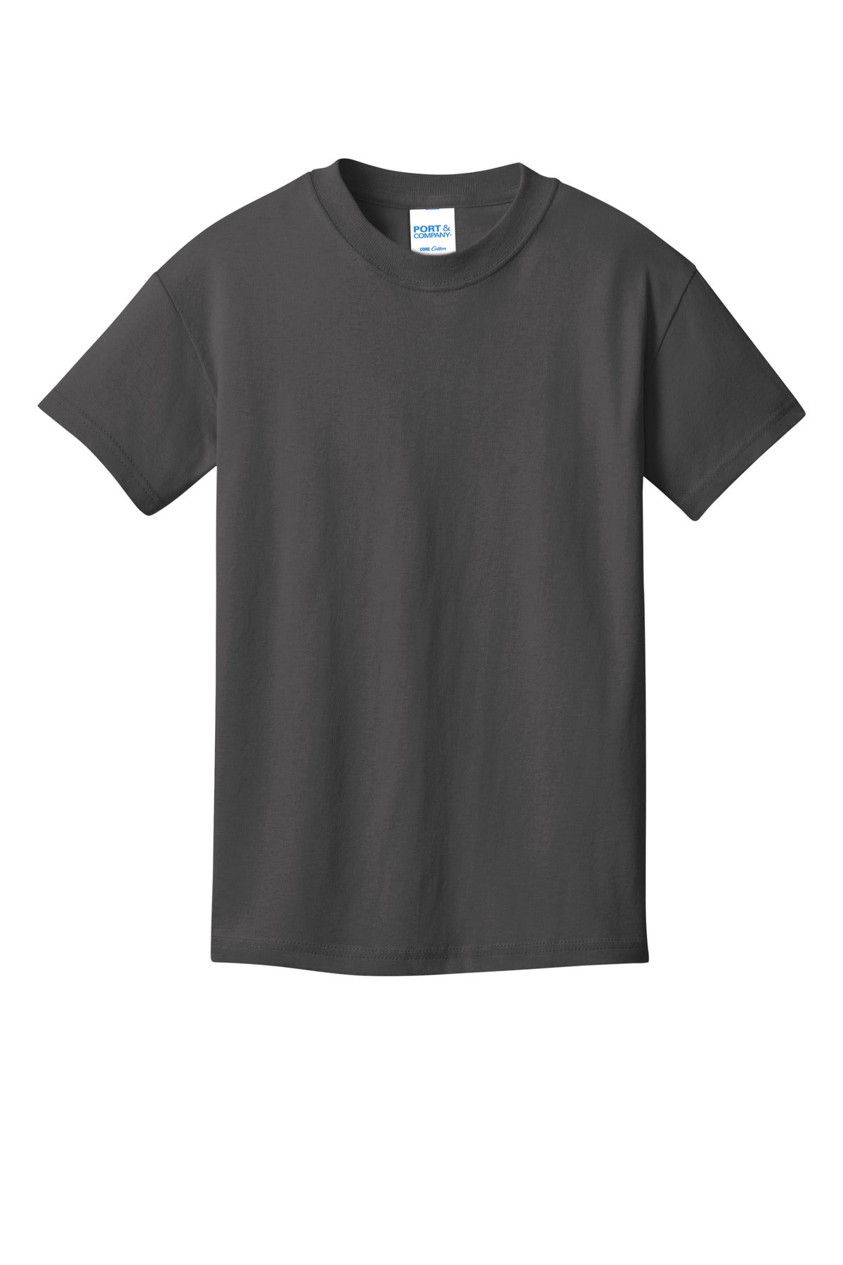 Port & Co Youth Core Cotton DTG Tee - Charcoal
