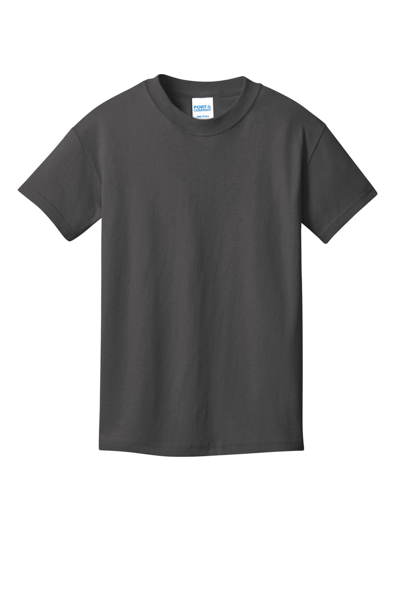 Port & Co Youth Core Cotton DTG Tee - Charcoal
