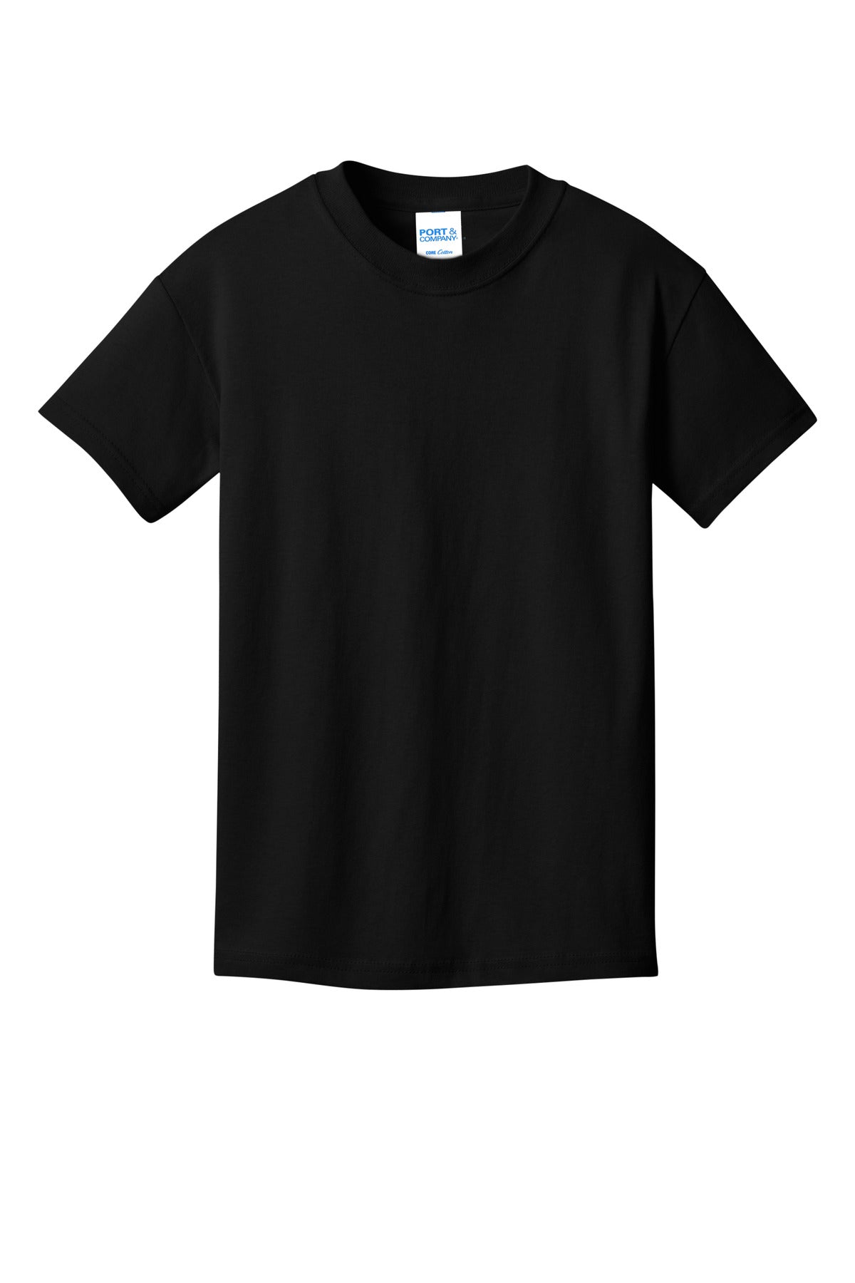 Port & Co Youth Core Cotton DTG Tee - Jet Black