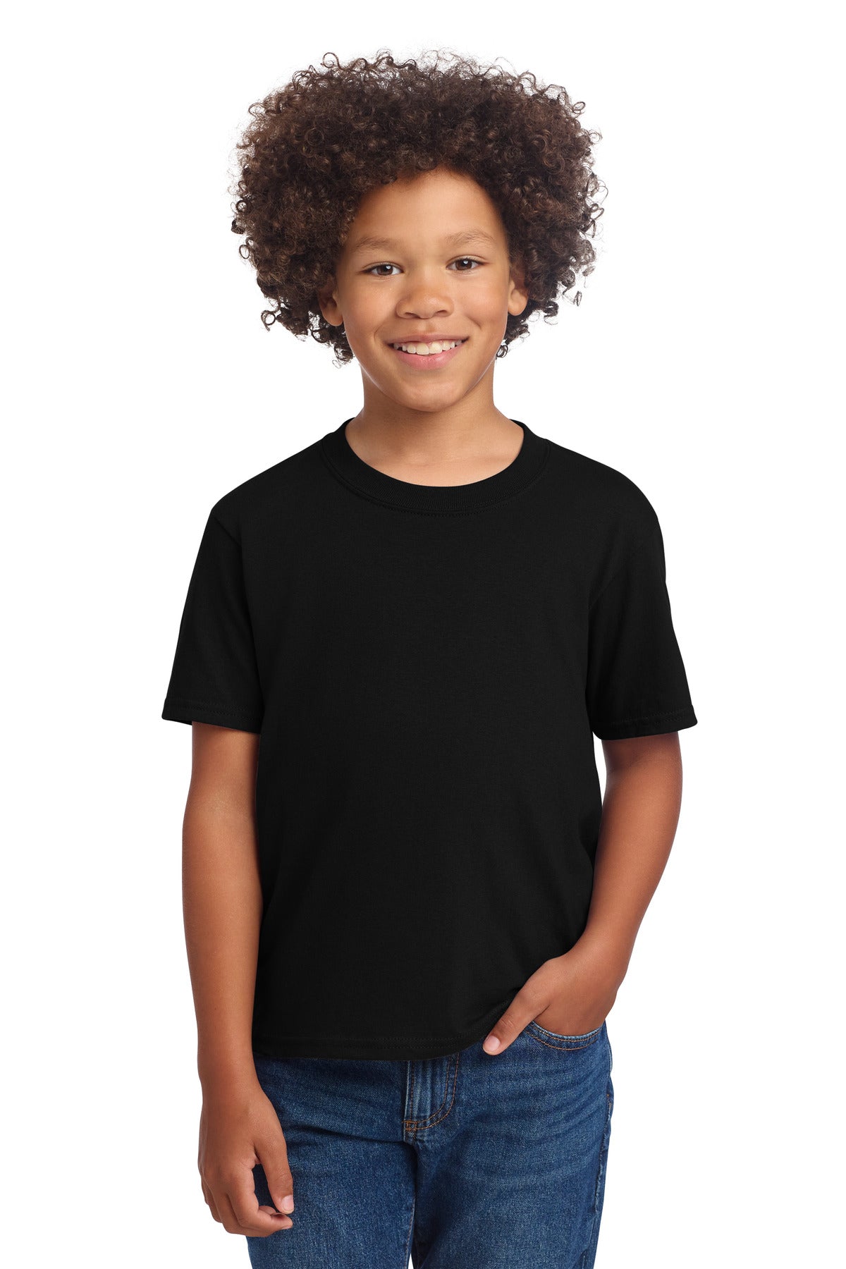 Port & Co Youth Core Cotton DTG Tee - Jet Black