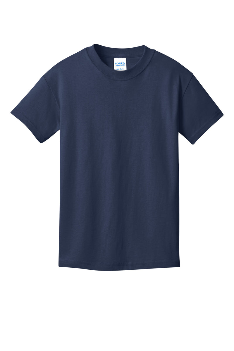 Port & Co Youth Core Cotton DTG Tee - Navy