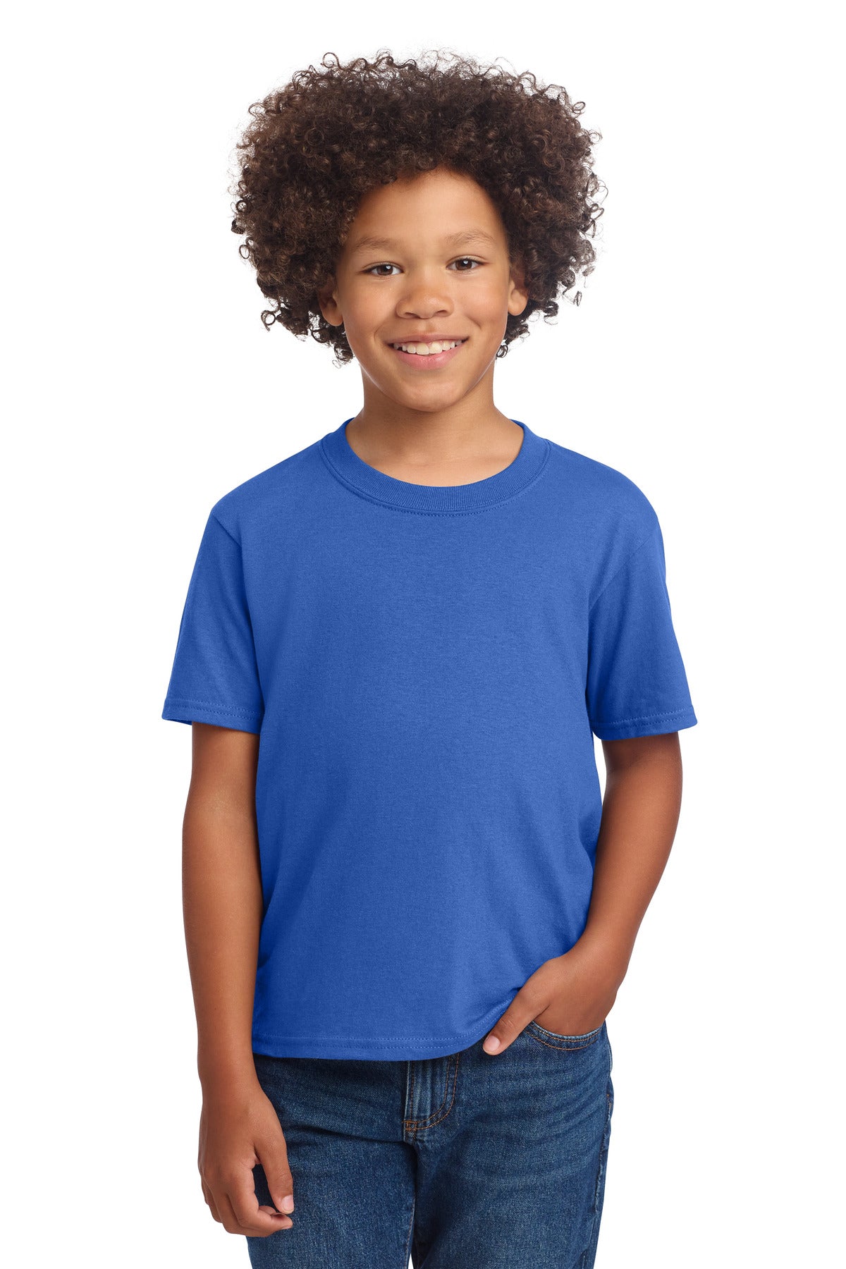 Port & Co Youth Core Cotton DTG Tee - Royal