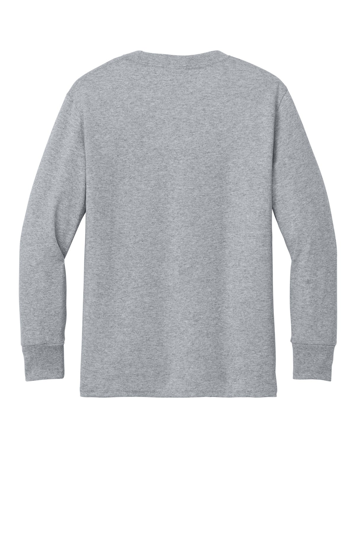 Port & Co Youth Long Sleeve Core Cotton Tee - Athletic Heather