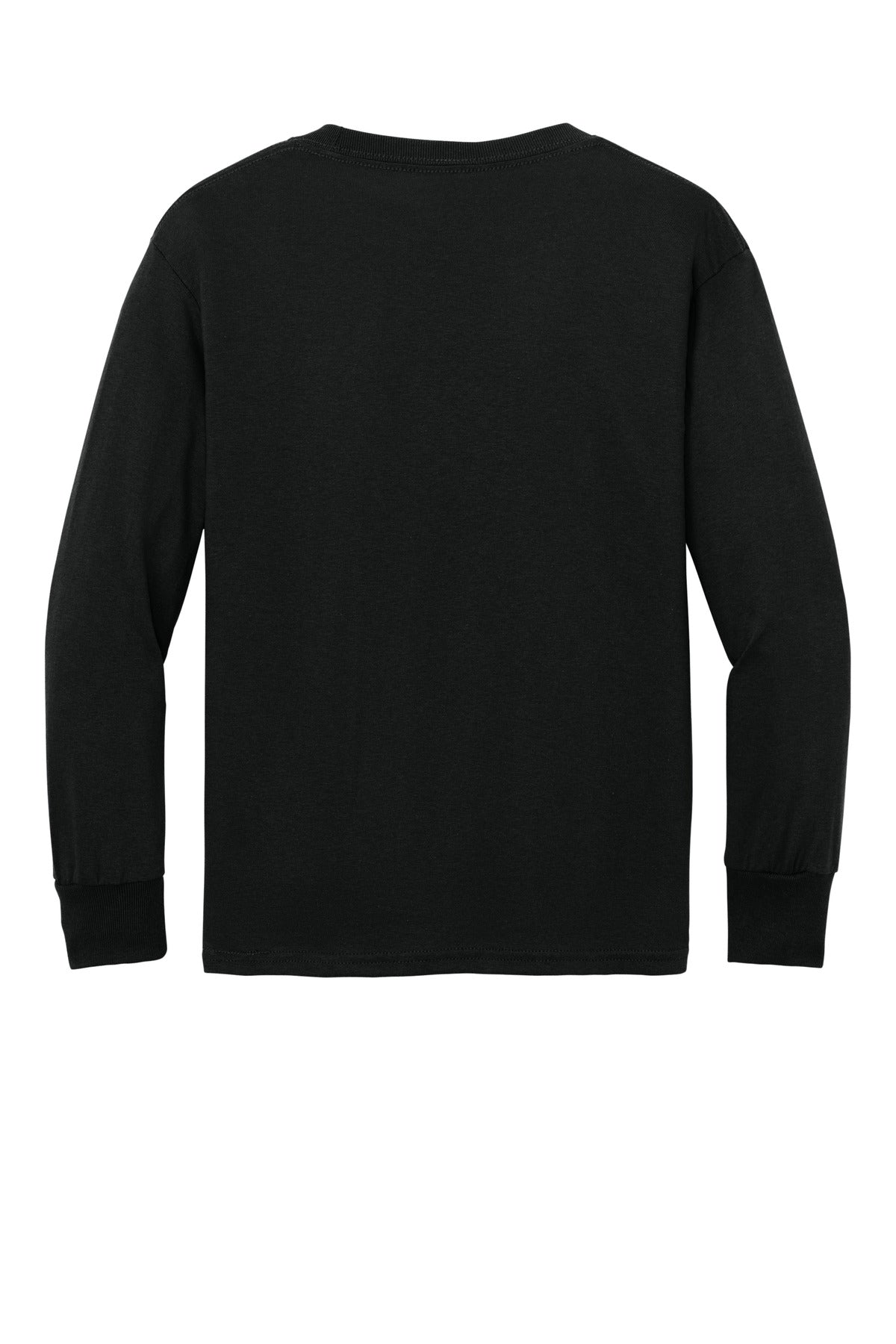 Port & Co Youth Long Sleeve Core Cotton Tee - Jet Black